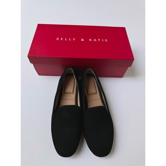 NWT Kelly & Katie Black Leather Peyton Loafers Women's 6.5M - Picture 2 of 9
